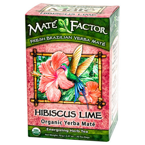 The Mate Factor, Hibiscus Lime Tea, 20 Bag The Mate Factor