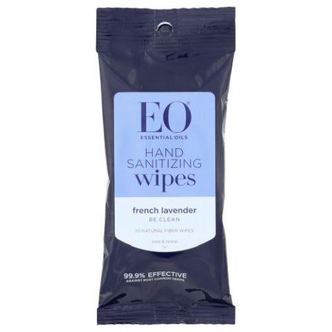 EO Products, Hand Sanitizing Wipes, Lavender 10 Count(case of 6)