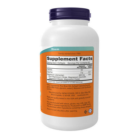 Now Foods, Magnesium Citrate, 180 softgels Now Foods