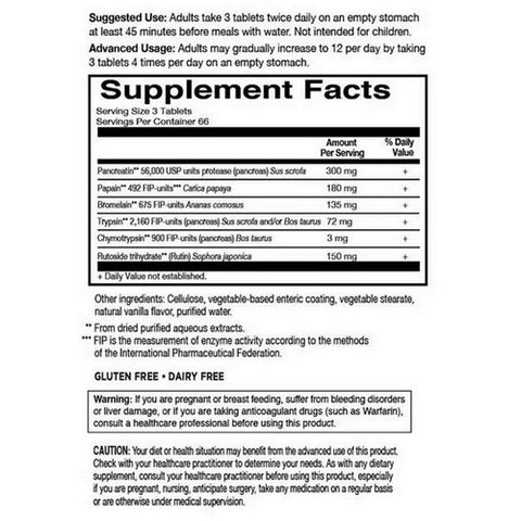 Garden of Life, Wobenzym N, 200 Tabs