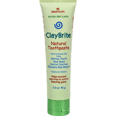 Zion Health, ClayBrite Natural Toothpaste, 3.2 oz