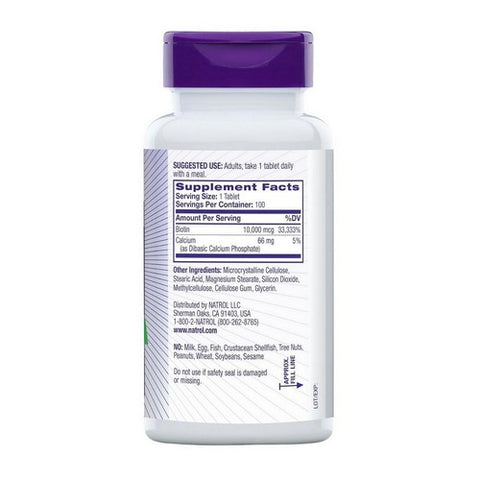 Natrol, Biotin, 100 tab
