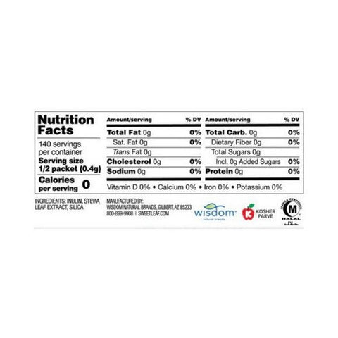 Sweetleaf Stevia, Stevia Sweetener, 70 Packets Sweetleaf Stevia
