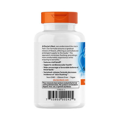 Doctors Best, Sustained-Release Niacin with Niaxtend, 500 mg, 120 Tablets Doctors Best