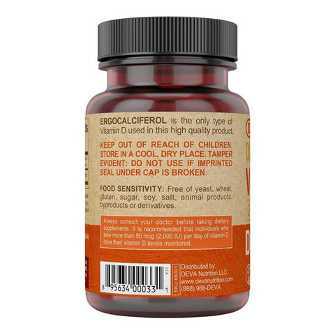 Deva Nutrition, Vegan Vitamin D, 800 IU, 90 tabs