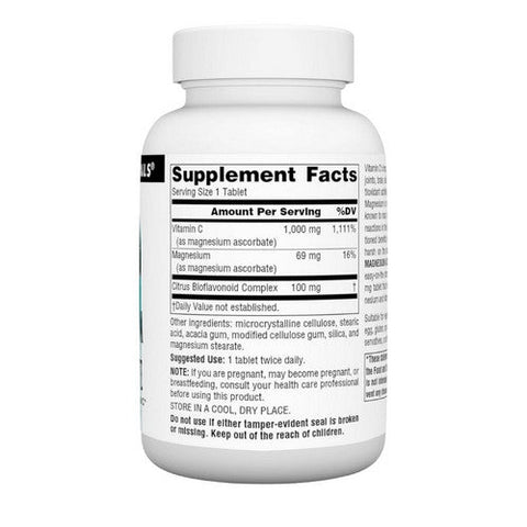 Source Naturals, Magnesium Ascorbate, 1000 MG, 60 tabs Source Naturals