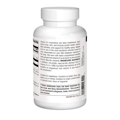 Source Naturals, Magnesium Ascorbate, 1000 MG, 120 tabs
