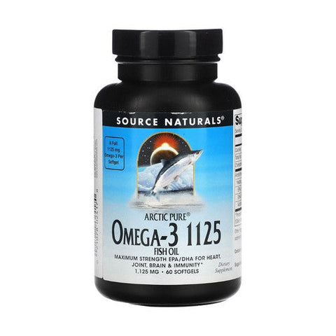 Source Naturals, ArcticPure Omega-3 1125 Fish Oil, 60 softgels Source Naturals