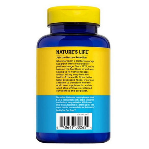 Nature's Life, Niacinamide, 1000 mg, 100 tabs