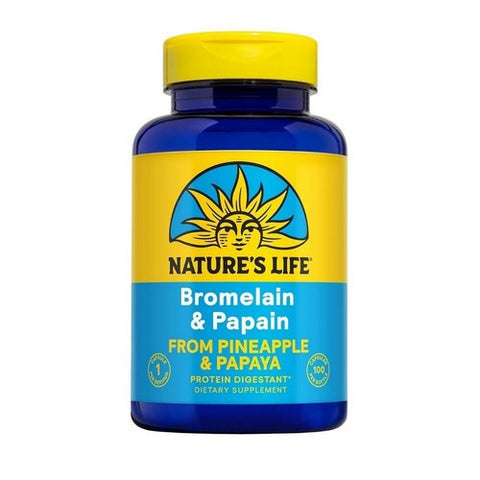 Nature's Life, Bromelain & Papain, 250/250 mg, 100 vcaps