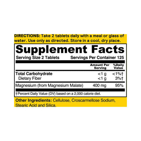 Nature's Life, Magnesium Malate, 1300 mg, 100 tabs Nature's Life