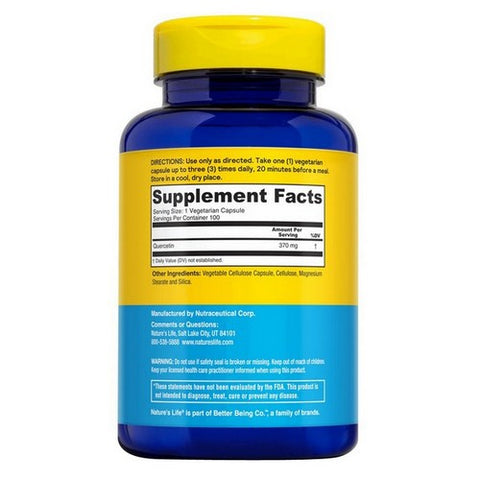 Nature's Life, Quercetin, 400 mg, 100 vcaps