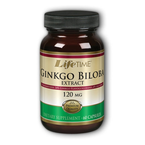 Life Time Nutritional Specialties, Ginkgo Biloba, 120 mg, Standardized Extract 60 caps