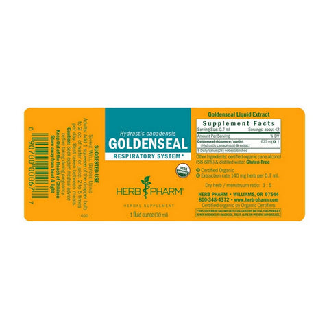 Herb Pharm, Goldenseal Extract, 1 oz