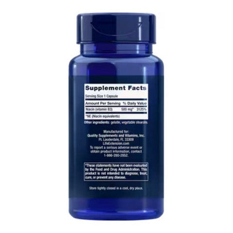 Life Extension, Vitamin B3 Niacin, 500 MG, 100 caps Life Extension