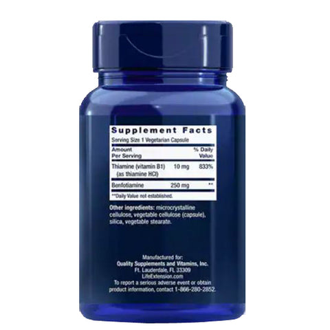 Life Extension, Mega Benfotiamine, 250 mg, 120 vcaps