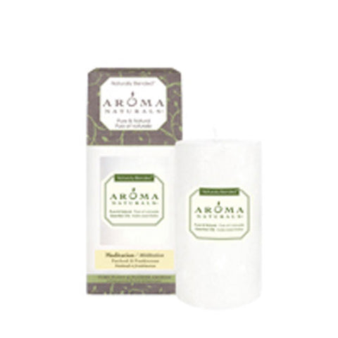 Aroma Naturals, Candle Meditation, Naturally Blended Pillar 2.5 x 4 ct