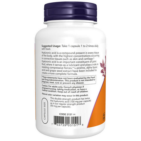 Now Foods, Hyaluronic Acid, 120 vcaps