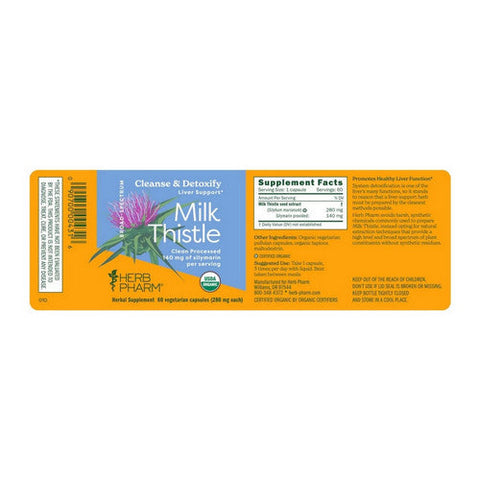 Herb Pharm, Milk Thistle, 140 mg, 60 vcaps Herb Pharm