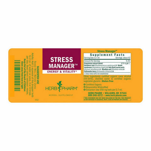 Herb Pharm, Stress Manager, 4 Oz Herb Pharm