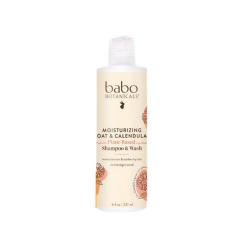 Babo Botanicals, Oatmilk Calendula Moisturizing Baby Shampoo, 8 oz