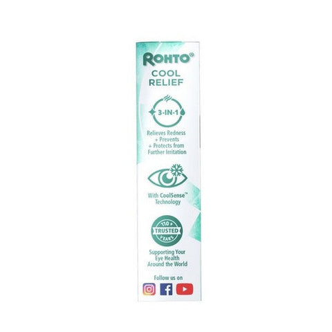 Rohto, Cooling Eye Drops Cool Relief, 0.4 Oz Rohto
