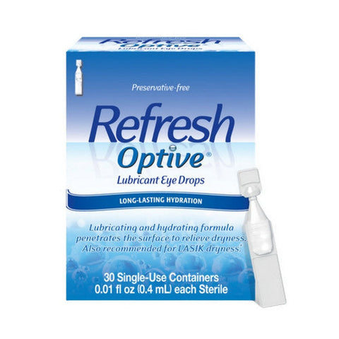 Refresh, Optive Lubricant Eye Drops Vials, 30 Count Refresh