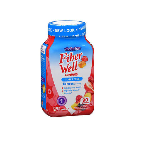 Vitafusion, Fiber Well Sugar Free Peach Strawberry And Blackberry, 90 Gummies