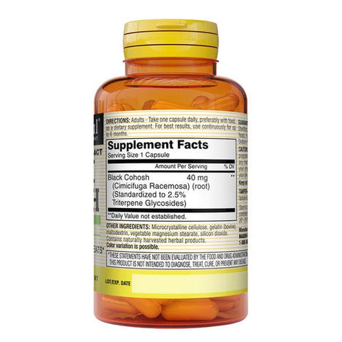 Mason, Black Cohosh Capsules, 40 mg, 60 Count Mason