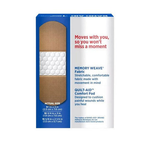 Band-Aid, Flexible Fabric Adhesive Bandages Assorted Sizes, 30 Count Band-Aid