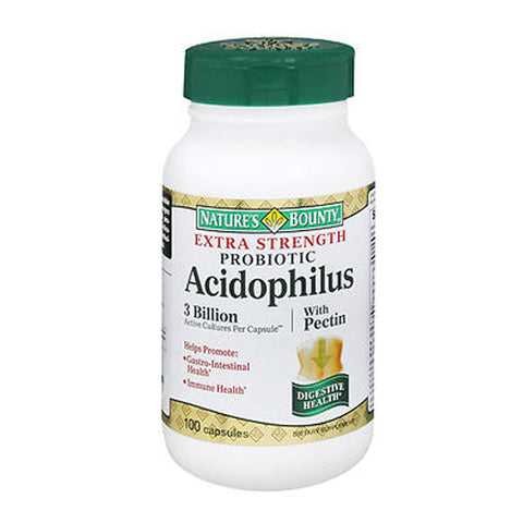 Nature's Bounty, Probiotic Acidophilus With Pectin Extra Strength, 100 caps