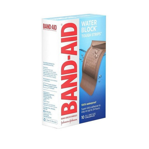 Band-Aid, Water Block Tough Strips Adhesive Bandages, 10 Count Band-Aid