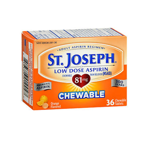 St. Joseph, Aspirin Chewable, 81 mg, Orange 36 tabs