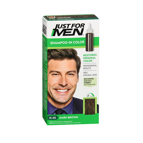 Just For Men, Shampoo In Hair Color Dark Brown, 1 Count