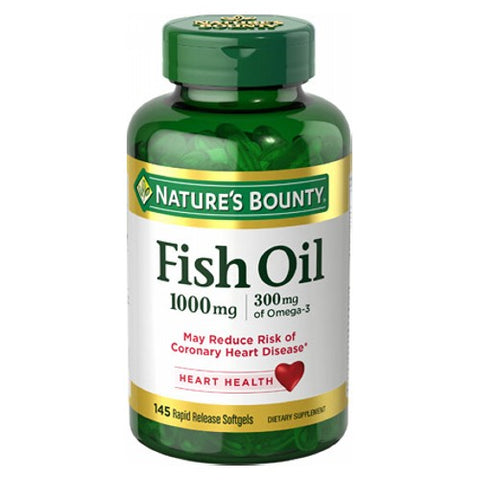 Nature's Bounty, Fish Oil, 1000 Mg, 145 Softgels Nature's Bounty