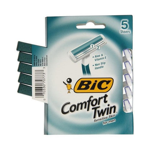 Bic, Comfort Twin Shavers For Men Sensitive Skin, 5 each Bic