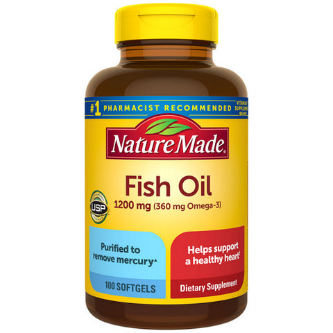 Nature Made, Fish Oil, 1200 mg, 100 Liquid Softgels